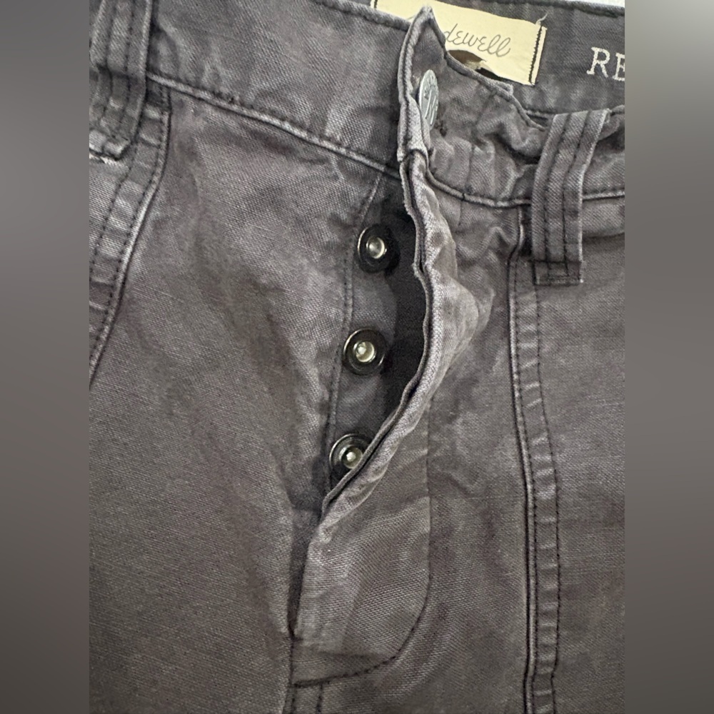 [W29Ins26”]Madewell Relaxed Straight Dark Charcoal Cargo Jeans Pants - Picture 4 of 9